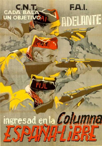 Ingresad en la columna España-Libre (плакат Испанской республики, 1936-39 гг.)
