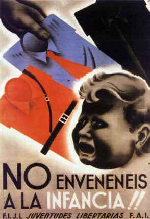 No envenenéis a la infancia!! (плакат Испанской республики, 1936-39 гг.)
