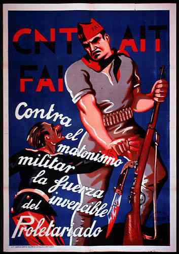 Contra el matonismo militar (плакат Испанской республики, 1936-39 гг.)