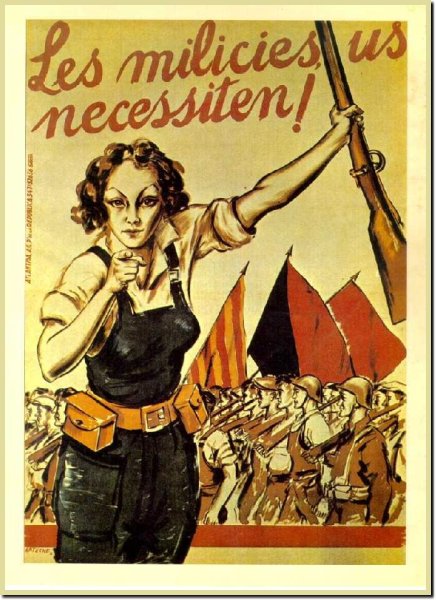 Les milicies, us necessiten! (плакат Испанской республики, 1936-39 гг.)