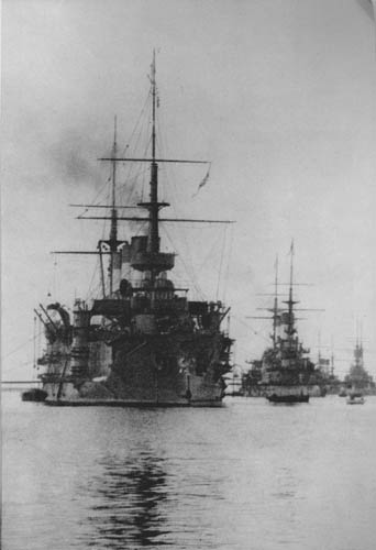 2-я Тихоокеанская эскадра у Цусимы, 1905 г.