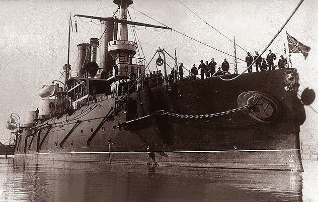 Броненосец "Петропавловск", флагман Тихоокеанской эскадры в январе-апреле 1904 г.